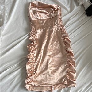 Elegant Pink Strapless Dress